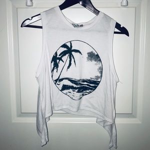 White tank with graphic design